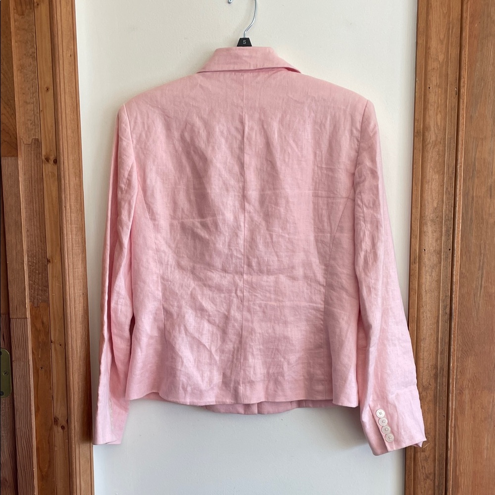 CHAPS Soft Pink Women's Linen Lined Jacket 10 - Picture 8 of 17